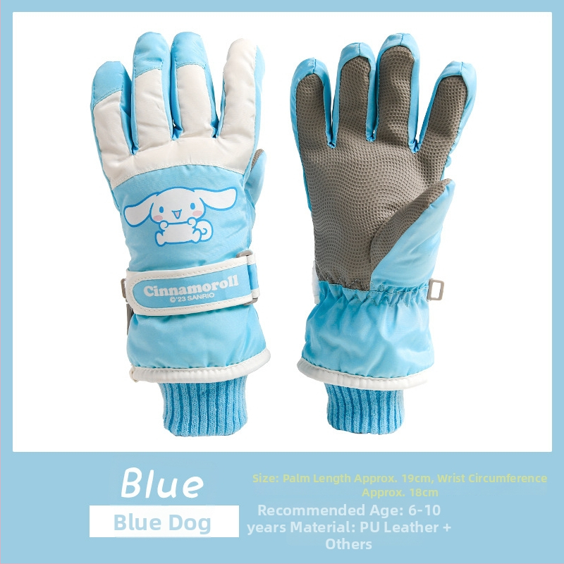 Bērnu ziemas adīti cimdi ar korejiešu stilu, universāli (vecums 5-12)