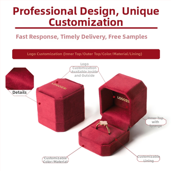Astoņstūraina velūra juvelierizstrādājumu kaste, kompozītmateriāls, SSJH23, juvelierizstrādājumu iepakojums