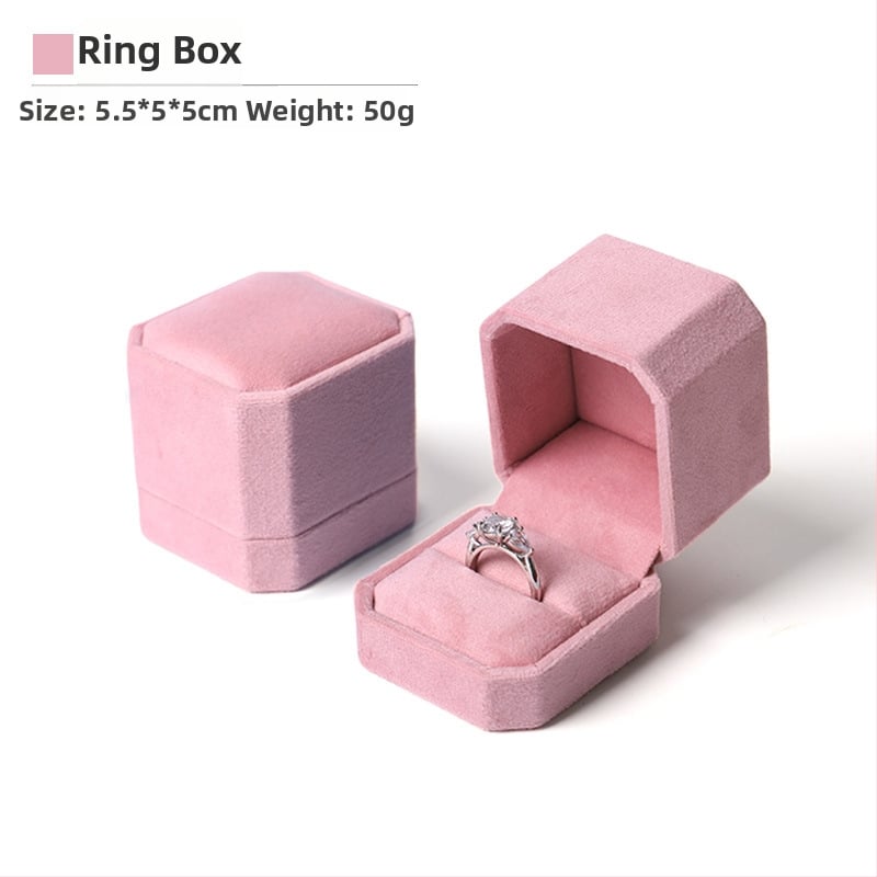 Astoņstūraina velūra juvelierizstrādājumu kaste, kompozītmateriāls, SSJH23, juvelierizstrādājumu iepakojums