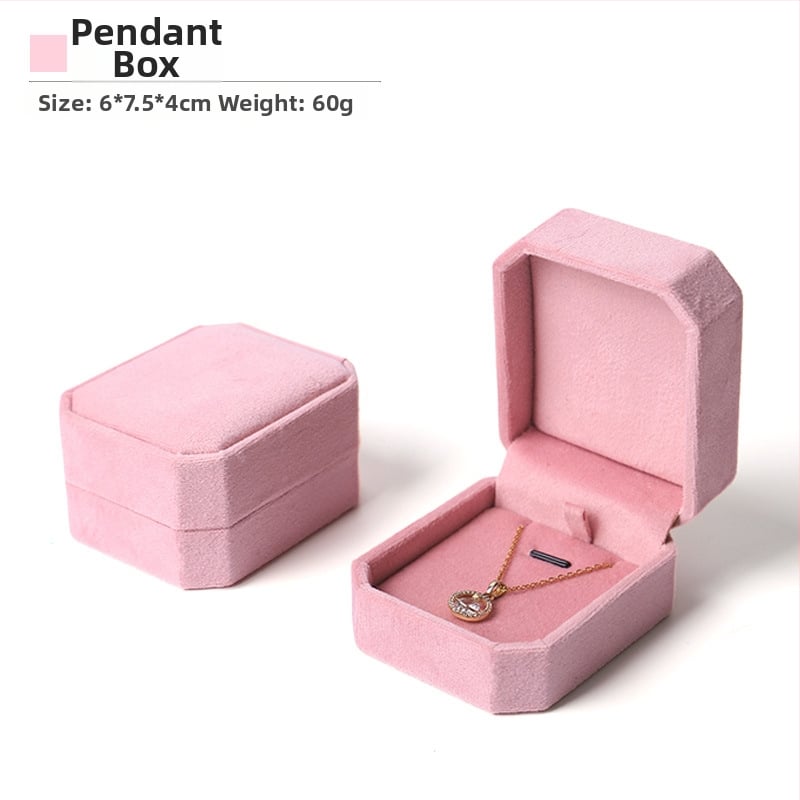 Astoņstūraina velūra juvelierizstrādājumu kaste, kompozītmateriāls, SSJH23, juvelierizstrādājumu iepakojums