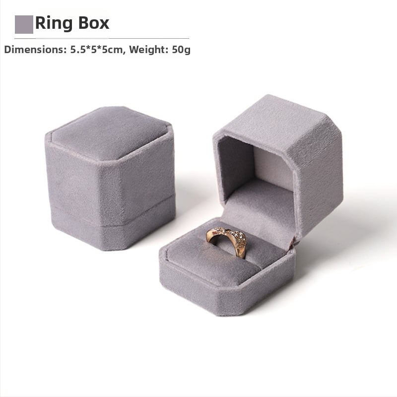 Astoņstūraina velūra juvelierizstrādājumu kaste, kompozītmateriāls, SSJH23, juvelierizstrādājumu iepakojums