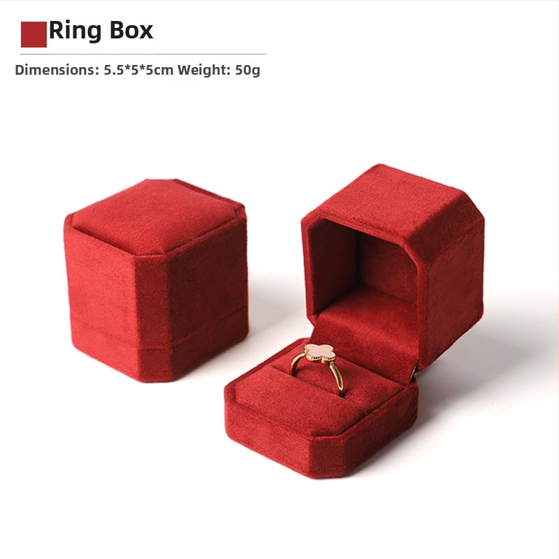 Astoņstūraina velūra juvelierizstrādājumu kaste, kompozītmateriāls, SSJH23, juvelierizstrādājumu iepakojums