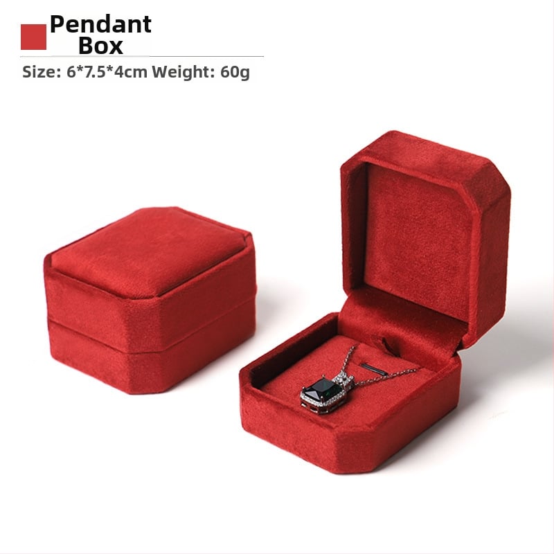 Astoņstūraina velūra juvelierizstrādājumu kaste, kompozītmateriāls, SSJH23, juvelierizstrādājumu iepakojums