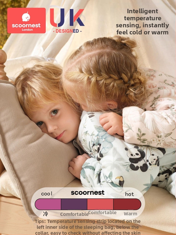 Kechao Scoornest kūdikių ir vaikų miego maišelis su atskiromis kojomis, dviejų krypčių užtrauktukas, pastovi temperatūra, medvilninis audinys ir gryna medvilninė įdaila, visos sezonos
