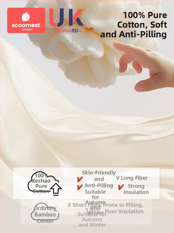 Kechao Scoornest kūdikių ir vaikų miego maišelis su atskiromis kojomis, dviejų krypčių užtrauktukas, pastovi temperatūra, medvilninis audinys ir gryna medvilninė įdaila, visos sezonos