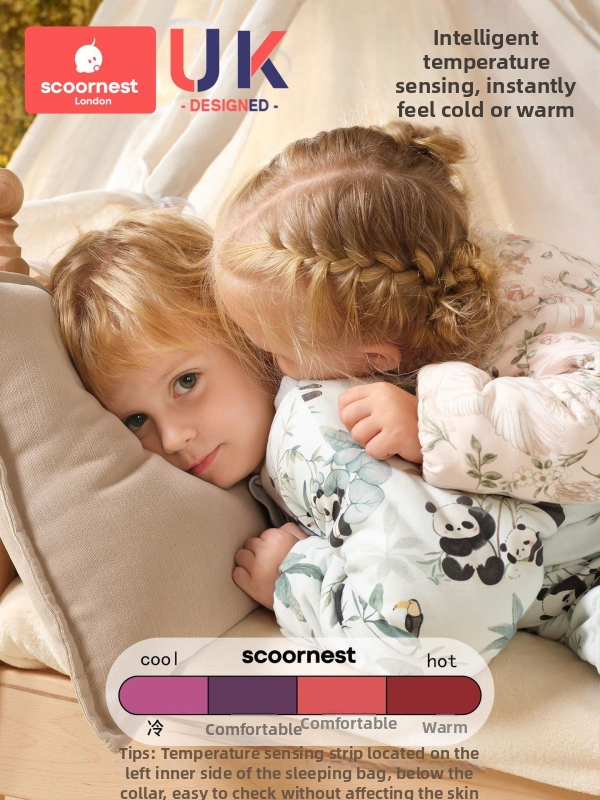 Kechao Scoornest kūdikių ir vaikų miego maišelis su atskiromis kojomis, dviejų krypčių užtrauktukas, pastovi temperatūra, medvilninis audinys ir gryna medvilninė įdaila, visos sezonos