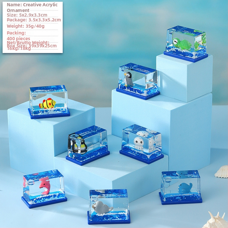 Akrilinis panda smėlio laikrodis biuro dekorui, karikatūrinis stilius, injekcinis formavimas