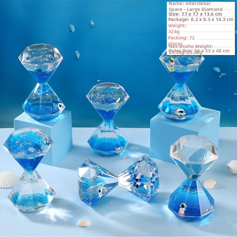 Akrilinis panda smėlio laikrodis biuro dekorui, karikatūrinis stilius, injekcinis formavimas