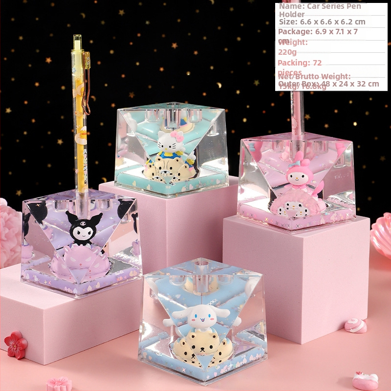 Akrilinis panda smėlio laikrodis biuro dekorui, karikatūrinis stilius, injekcinis formavimas