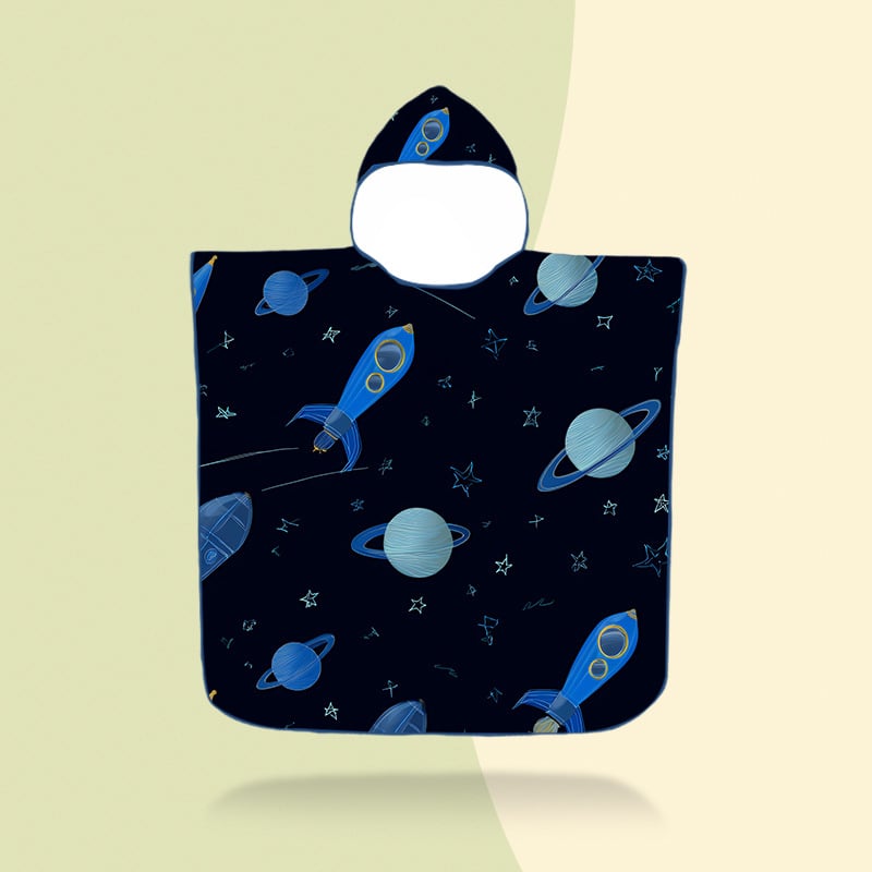 Vaikų gobtuvinis rankšluostis – mikropluoštas, 200–300 g, 16 siūlų pluoštas, spausdintas