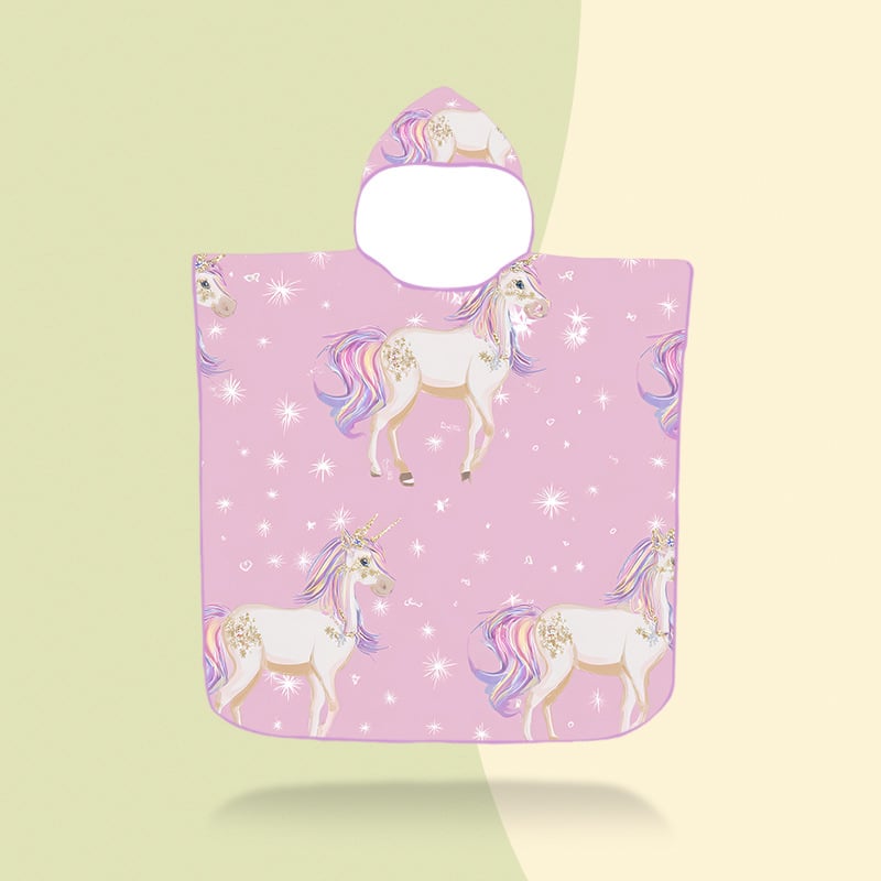 Vaikų gobtuvinis rankšluostis – mikropluoštas, 200–300 g, 16 siūlų pluoštas, spausdintas