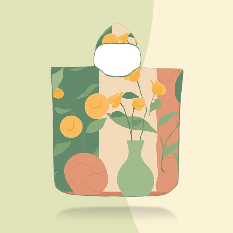 Vaikų gobtuvinis rankšluostis – mikropluoštas, 200–300 g, 16 siūlų pluoštas, spausdintas