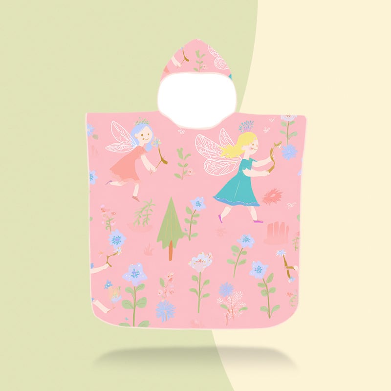 Vaikų gobtuvinis rankšluostis – mikropluoštas, 200–300 g, 16 siūlų pluoštas, spausdintas