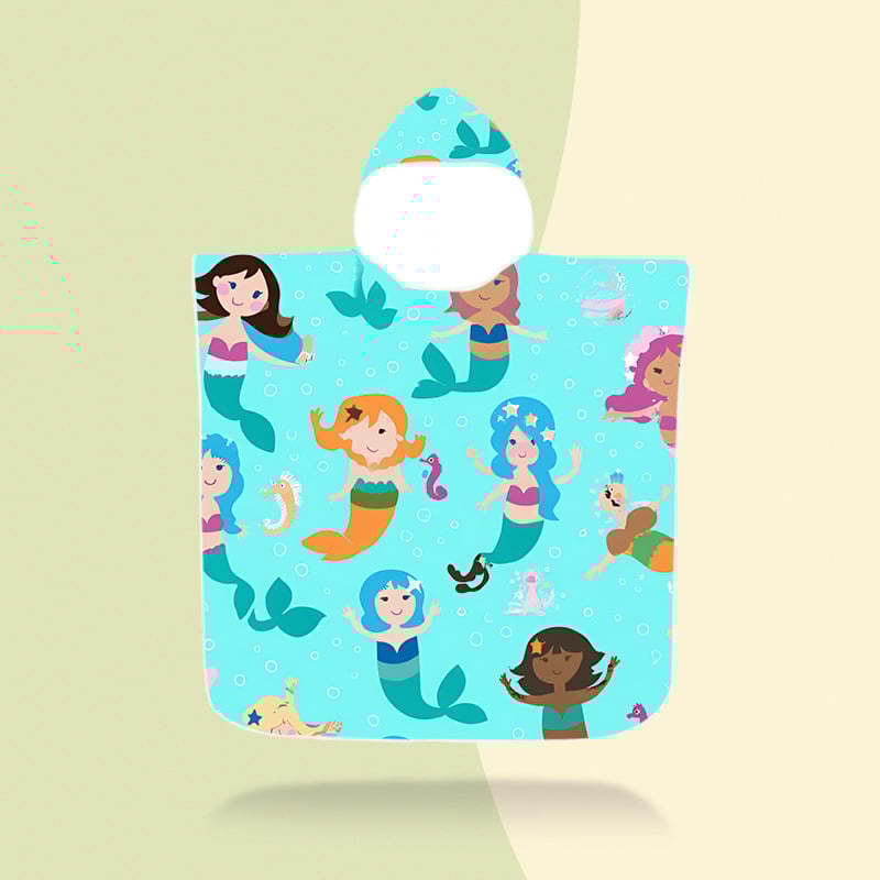 Vaikų gobtuvinis rankšluostis – mikropluoštas, 200–300 g, 16 siūlų pluoštas, spausdintas