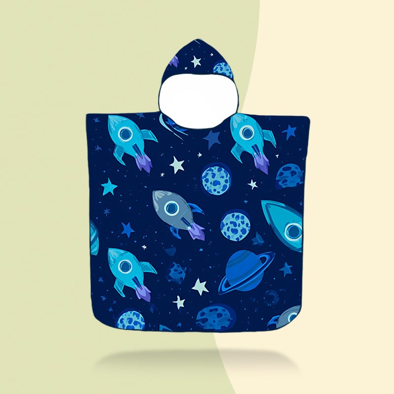 Vaikų gobtuvinis rankšluostis – mikropluoštas, 200–300 g, 16 siūlų pluoštas, spausdintas