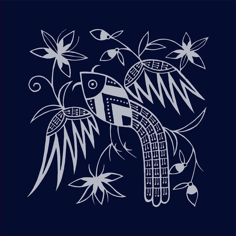 Tapiserie de perete în stil etnic Batik, bumbac, transfer termic digital, personalizabil pentru restaurante și spații comerciale