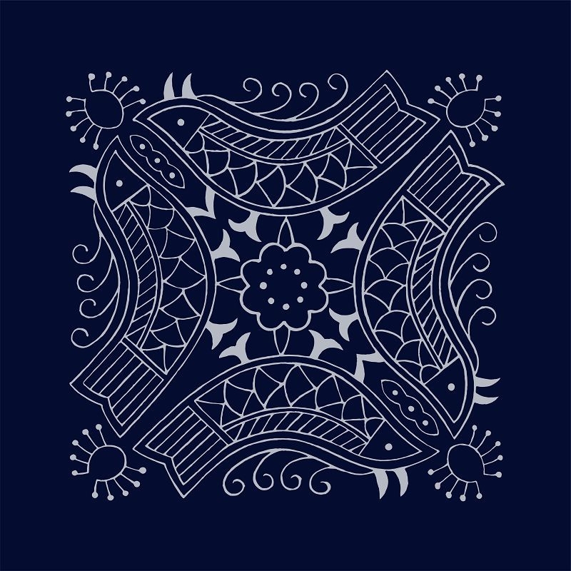 Tapiserie de perete în stil etnic Batik, bumbac, transfer termic digital, personalizabil pentru restaurante și spații comerciale