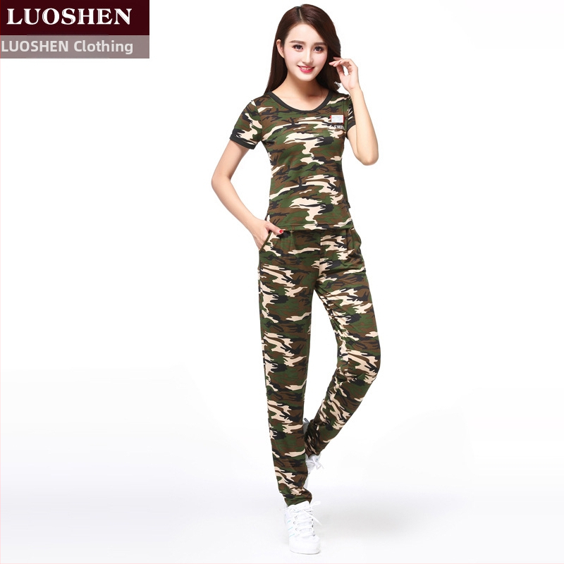 Κουστούμι τετραγωνισμένου χορού, Modal ύφασμα, καμουφλάζ μοτίβο, επένδυση από μιλκ σιλκ, για γυναίκες, για ομαδικές εμφανίσεις