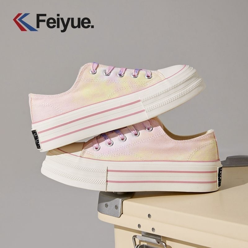 Feiyue ženske tenisice s mrežastim gornjim dijelom, proljeće–ljeto 2025, lagane i prozračne, vulkanizirana gumena đon, vezanje na šnure, ležerni stil