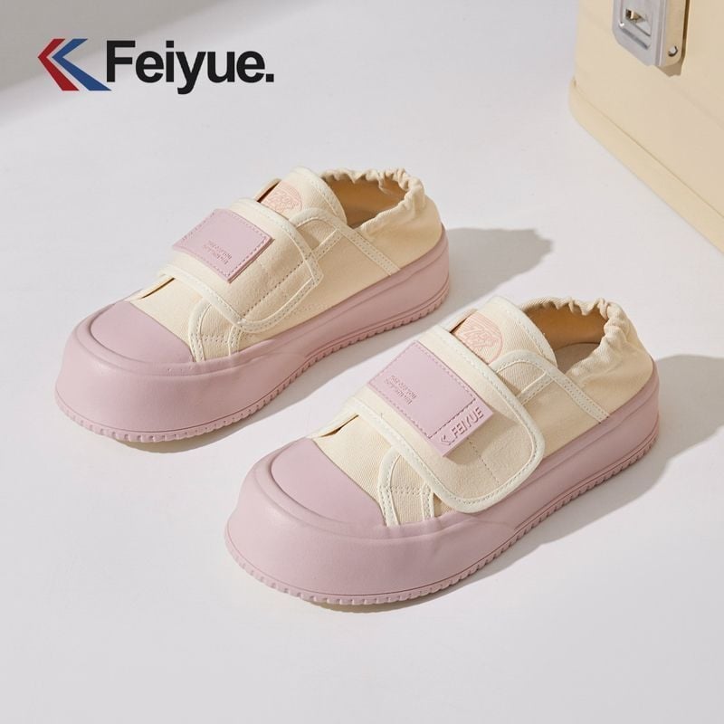 Feiyue ženske tenisice s mrežastim gornjim dijelom, proljeće–ljeto 2025, lagane i prozračne, vulkanizirana gumena đon, vezanje na šnure, ležerni stil