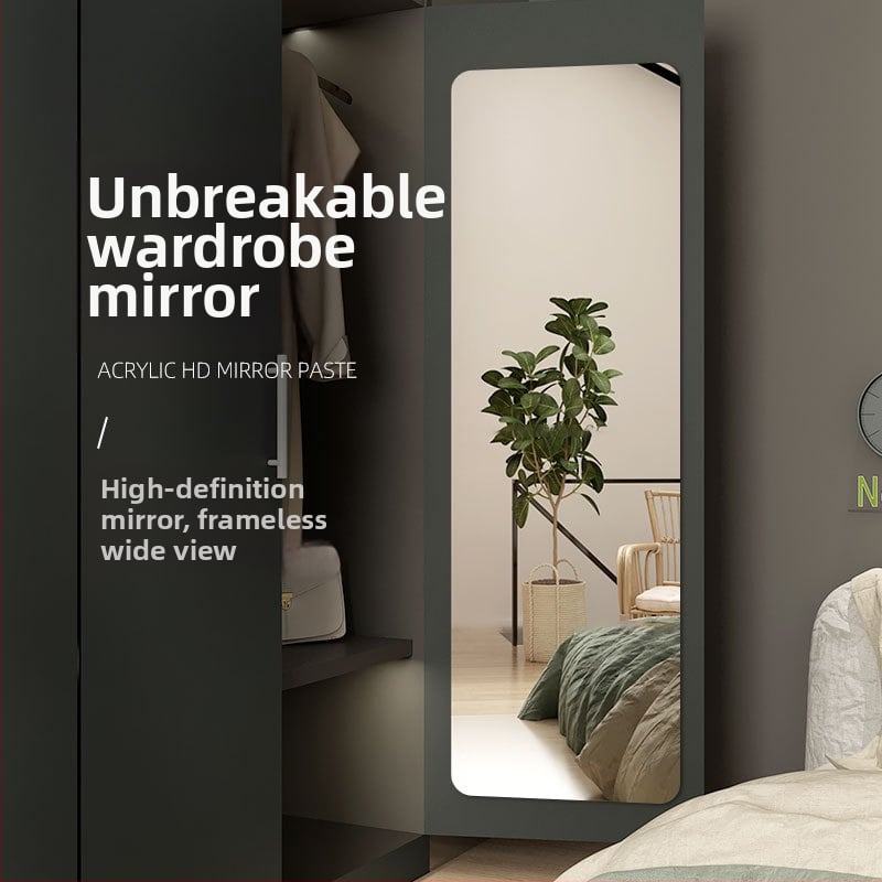 Ακρυλικό καθρέφτης τοίχου με αυτοκόλλητο — διακοσμητικό πάνελ για πόρτες ντουλάπας, ολόσωμο καθρέπτης μακιγιάζ
