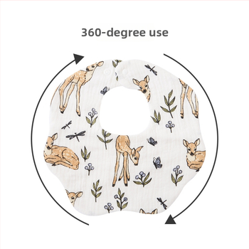 Kangobaby kūdikių seilių skarelė, 95% grynos medvilnės, sugerianti, universalus, amžius 0–3 metų, raštai: gyvūnai, piešiniai, gėlės