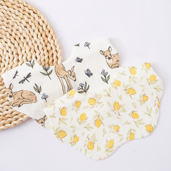 Kangobaby kūdikių seilių skarelė, 95% grynos medvilnės, sugerianti, universalus, amžius 0–3 metų, raštai: gyvūnai, piešiniai, gėlės