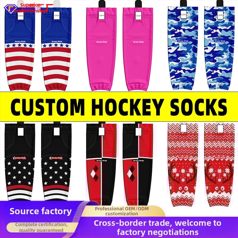 Hokeja kojinės su blauzdos apsauga, poliesterio pluoštas, prekė tontos, hokejui