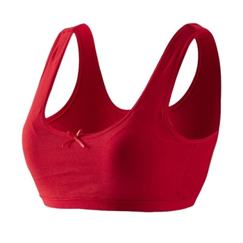 Lányoknak szóló pamut alsónemű készlet vékony formázott kosarakkal, teljes kosár, pamut bélés, acélgyűrű nélkül