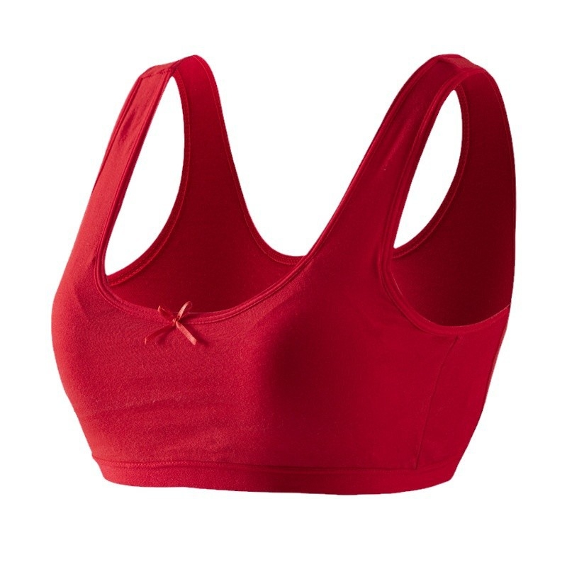 Lányoknak szóló pamut alsónemű készlet vékony formázott kosarakkal, teljes kosár, pamut bélés, acélgyűrű nélkül