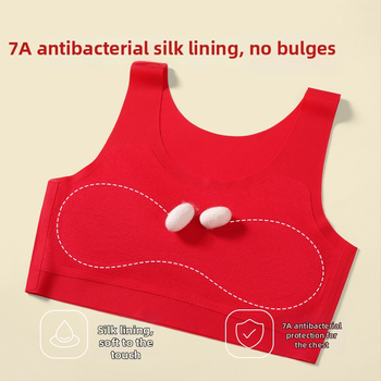 Set donjeg rublja za djevojčice s grudnjakom, stil tube top, najlon materijal, puna čašica s tankim oblikovanjem, uzrast 9–13 godina.