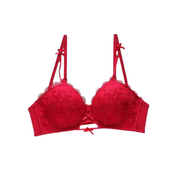 Nylon csipkés melltartó készlet, 3/4 kosár, push-up, rögzített dupla vállpántok, hátoldali háromsoros záródás