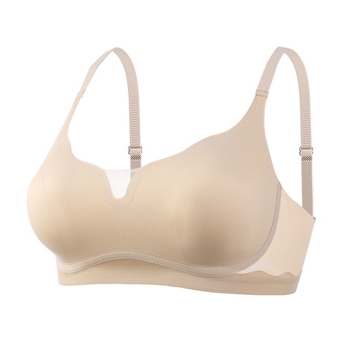 Vékony, formázott kosaras melltartó, varrat nélküli, lélegző nylon anyag, bélés 70–80% nylon, rögzített dupla vállpántok, hátul négy sor kapocs