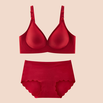 Nylon melltartó szett szoptatáshoz, 3/4 kosár, vékony formázott kosár, fix dupla vállpántok, hátul négy sor kapocs