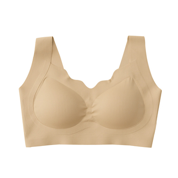  Sutien fără fir, în stil vest, cu cupă completă, cupă subțire mold, cu burete, material Ice Silk, nylon