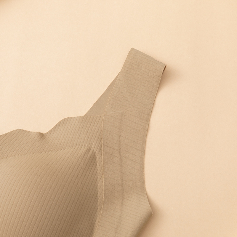  Sutien fără fir, în stil vest, cu cupă completă, cupă subțire mold, cu burete, material Ice Silk, nylon