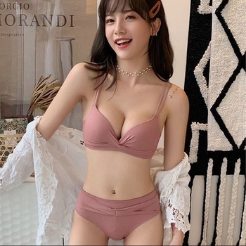 Bešavni grudnjak set za mali bust, bez žica, bez šavova, 3/4 košarica