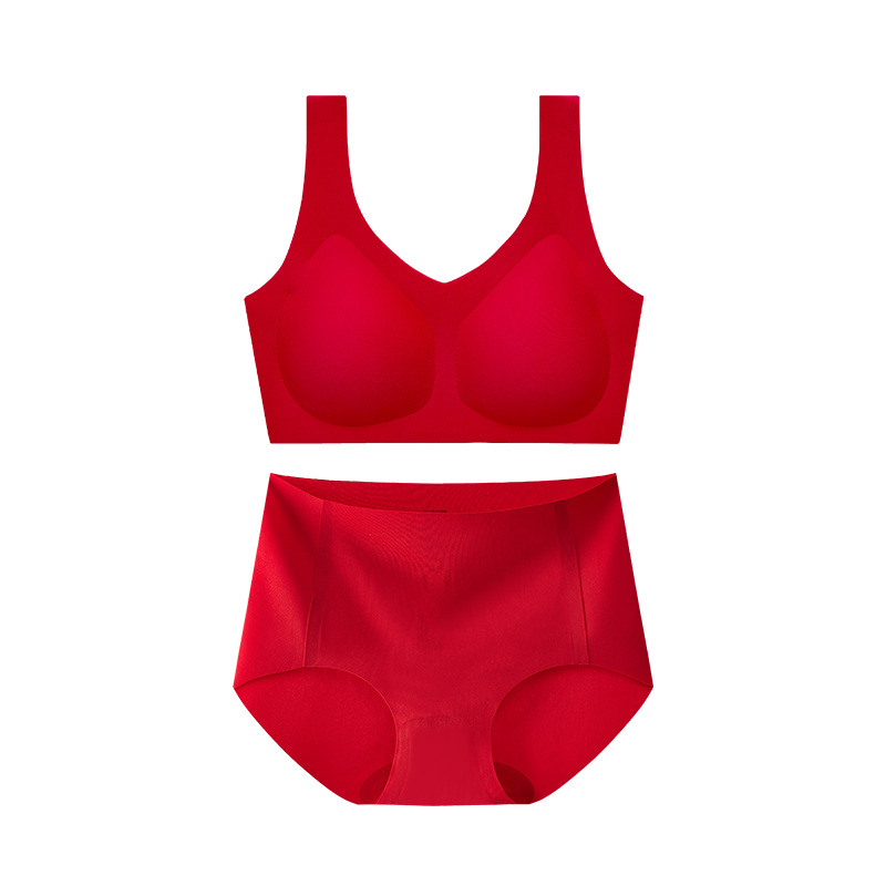 Vjenčani set grudnjaka — bez šavova, push-up, 3/4 košarica, srednje oblikovane košarice, čvrste dvostruke naramenice, najlon materijal