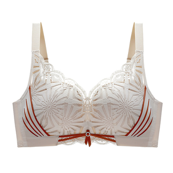 Set svilena čipkasta latex grudnjaka bez žice za mali bust, skupljanje i oblikovanje