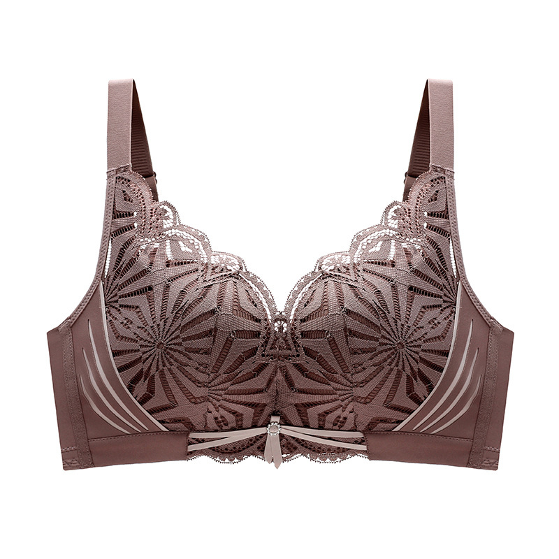 Set svilena čipkasta latex grudnjaka bez žice za mali bust, skupljanje i oblikovanje