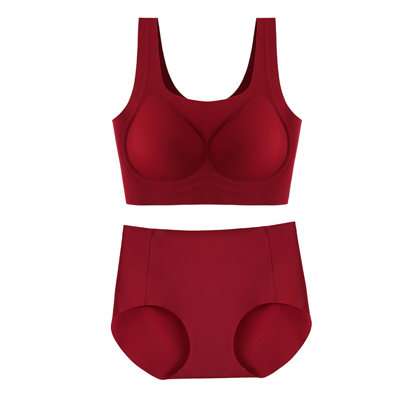 Moterų liemenėlių komplektas, be siuvimo, pilna puodelio, plonas formuotas puodelis, nailono audinys, be plieno karkaso