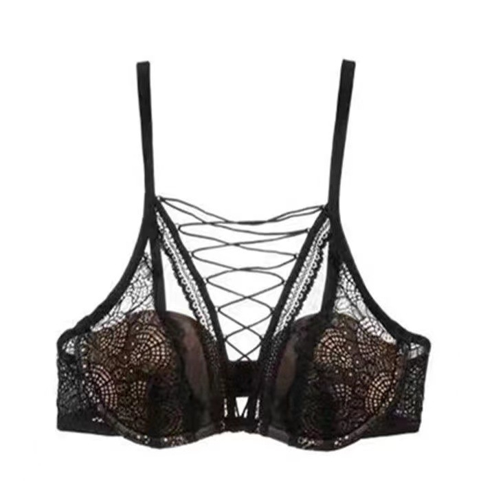 Set grudnjaka od čipke, halter stil, 1/4 košarice, tanke oblikovane košarice, dišuća stražnja strana