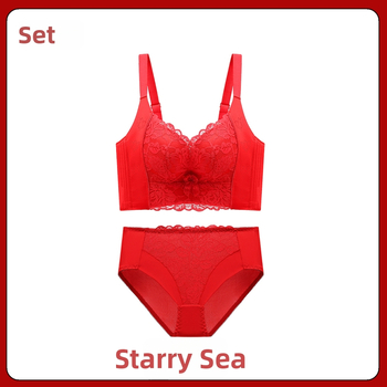 Nėrinių liemenėlės komplektas su 3/4 taurėmis, belaidis, fiksuoti petnešos, nugaros užsegimas su keturiomis eilėmis