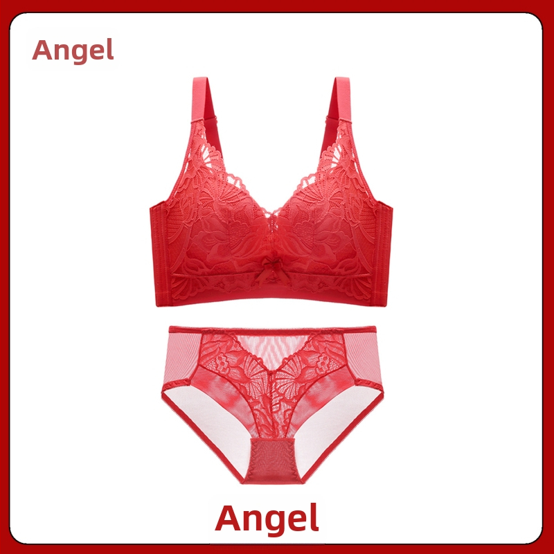 Nėrinių liemenėlės komplektas su 3/4 taurėmis, belaidis, fiksuoti petnešos, nugaros užsegimas su keturiomis eilėmis