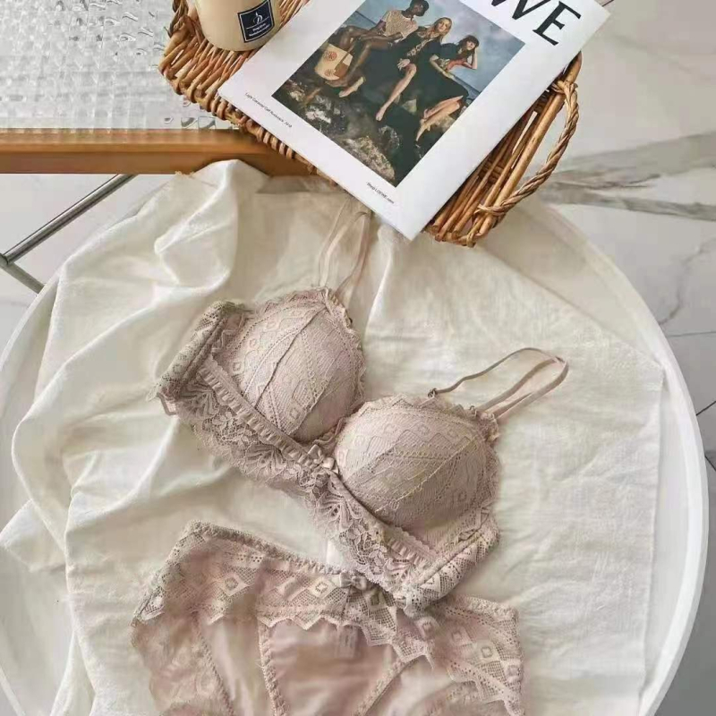 Seksi čipkasti grudnjak bez žice – set za male grudi, debele košarice, podrška leđa, udoban