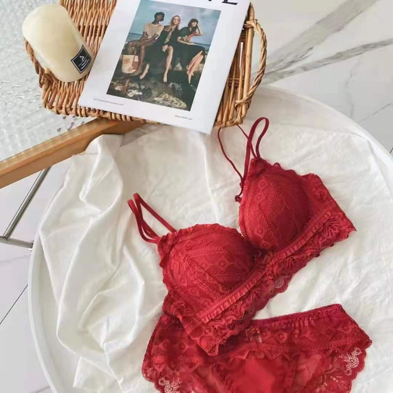 Seksi čipkasti grudnjak bez žice – set za male grudi, debele košarice, podrška leđa, udoban