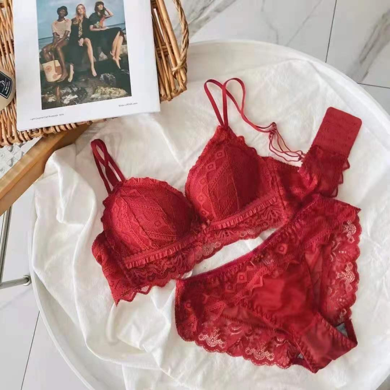 Seksi čipkasti grudnjak bez žice – set za male grudi, debele košarice, podrška leđa, udoban
