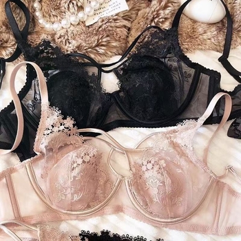 Σετ σουτιέν από νάιλον με δαντέλα, διαπνέον, λεπτές φόρμες καλουπώματος, σταθερές διπλές τιράντες και πίσω κούμπωμα με διπλό μηχανισμό