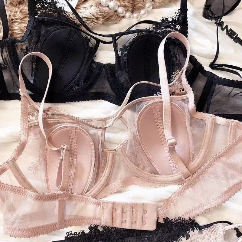 Σετ σουτιέν από νάιλον με δαντέλα, διαπνέον, λεπτές φόρμες καλουπώματος, σταθερές διπλές τιράντες και πίσω κούμπωμα με διπλό μηχανισμό