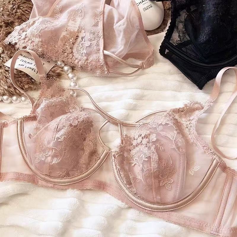 Σετ σουτιέν από νάιλον με δαντέλα, διαπνέον, λεπτές φόρμες καλουπώματος, σταθερές διπλές τιράντες και πίσω κούμπωμα με διπλό μηχανισμό